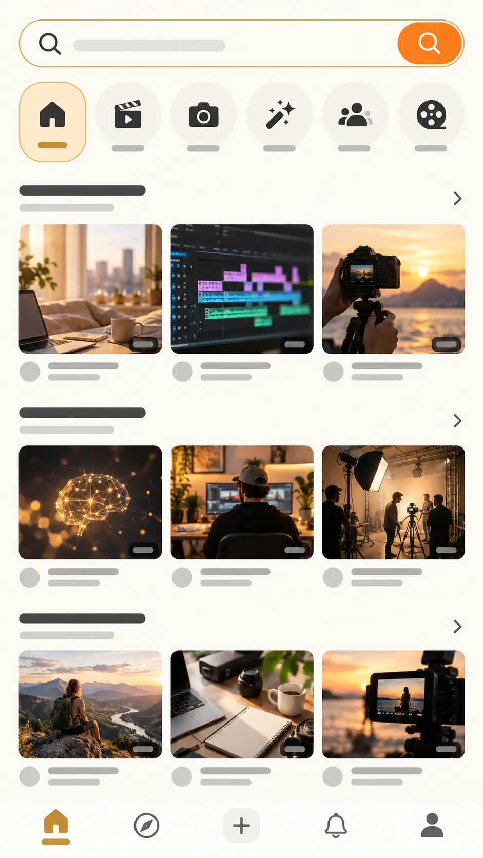 全站搜索移动界面预览